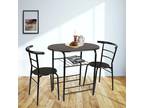 Mainstays 3 Piece Metal and Wood Dining Set