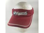 Genuine Bacardi Brand Visor Cap Red with Embroidery Bat Hat