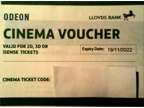 Odeon Ticket. SAVE £££s!! incl 3D and iSense.V.