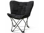 Mainstays Folding Mirco Suede Butterfly Chair, Black