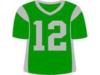 30 Custom Green Football Jersey Personalized Address Labels