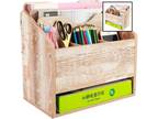 PAG Office Supplies Desk Organizer Wood File Mail Sorter