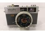 Vintage Minolta Hi-Matic E Camera w/Leather Case Rokkor QF