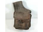 Western Trail Riding Saddle Suede Leather Cattle Bag Brown