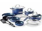 12-Piece Toxin-Free Ceramic Nonstick Pots and Pans Cookware