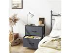 Nightstand with 2 Fabric Drawers, Bedside Furniture & End