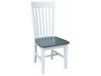 International Concepts Dining Side Chair in White and Gray