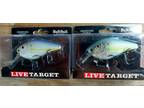 Lot Of 2 Live target Bait Ball Threadfin Shad 3 1/2" Square