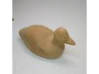 Wood Duck Decoy WOOD BIRD Hand Carved Solid Natural Wood
