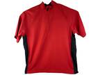 Nike Golf Men's 1/2 Zip Rain Wind Shirt Jacket Red Black