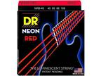 DR Strings Hi-Def NEON Red Coated Medium 4-String (45-105)
