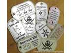 3x Random Geocaching Trackable Dog Tags (Unactivated
