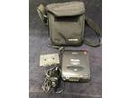 Sony Discman D-33 CD Player W/Carrying Case cassette adapter