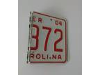 Vintage Metal North Carolina License Plate Ringed Binder