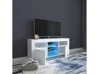 47'' Modern TV Stand Cabinet Unit Console with LED Lights