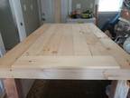 Custom Unfinished Solid Pine Farmhouse Table