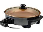 Electric Kitchen Skillet with Nonstick Aluminum Coated Grill