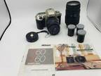 Nikon N60 35mm SLR Film Camera bundle w/ 3 lenses, case