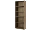 Hot 71" 5-Shelf Bookcase with Adjustable Shelves, Rustic Oak