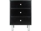 Daniel Accent Table with 3 Drawers in Black Finish