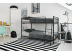 Mainstays Small Space Twin Over Twin Bunk Bed, Black