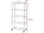 New Five Tier Storage Shelves Easy Assembly Strong Five