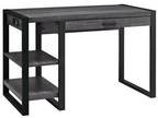 Barton Industrial 1-drawer Charcoal desk by River Street