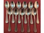 11 Oval Soup Table Spoons BASTILLE Ekco Eterna Stainless 7