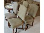 4 Vintage Dining Chairs Hickory Brand William & Mary Style