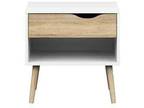 Diana 1-Drawer White/Oak Structure Nightstand