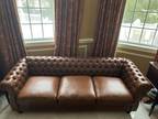 Blakely 95 in. Arena Vintage Brown Leather 3 Seater