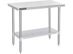 Food Prep Stainless Steel Table - Durasteel 30 X 48 Inch