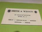 Smith and Wesson Model No. 27 Revolver Owner's Manual.357