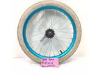 18" Bicycle Rear Blue Wheel, Coaster Brake and 1.96" White