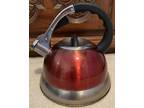 Red Tea Kettle, Valor Red Stainless Steel