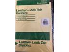 Office Essentials Leather-look Tab Binder Dividers Alphabet