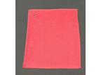 Red Golf Towel with Grommet, 1st Quality 15" x 18" -1 Lot of