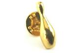 Vintage Bowling Tournament Lapel Pin with Backer Gold Tone