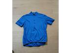 Performance Mens Size S Solid Blue Short Sleeve Cycling