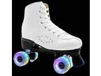 NEW- High-top Roller Skates for Women White Light-up Wheels-