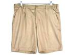 Nike Fit Dry Golf Short Pant Men's Size 38 Beige Pleated