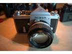 Nikon F SLR Camera w Eye Level Prism Finder + Nikkor 50mm