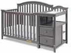 AFG Baby Furniture Kali 4-in-1 Crib and Changer With Gray