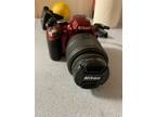 Nikon D3200 24.2 MP Digital SLR Camera - Red (Kit w/ AF-S DX