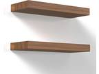Floating Shelves Wall Mounted 17-Inch - Thick Handmade Set