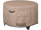 ULTCOVER Patio Fire Pit Table Cover Round 50 inch Outdoor