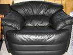 Black leather lounge chair PICK UP ONLY