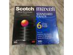 Lot of 2 Blank VHS tapes Scotch, Maxwell, T-120 Sealed