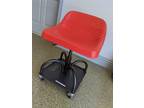 Whiteside Rolling Garage Creeper Red Seat Chair with