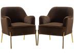 Velvet Accent Chair/Set of 2 for Bedroom Living Room Club